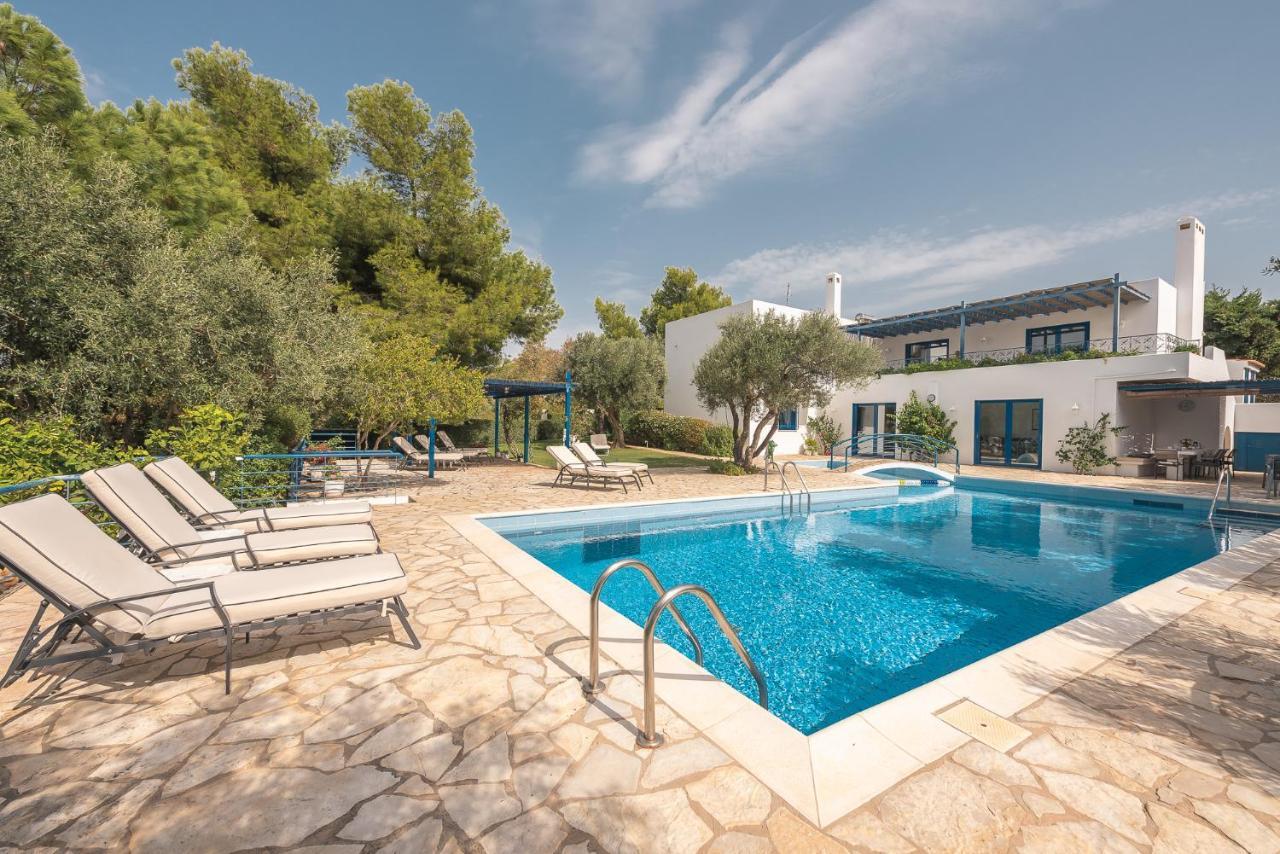 Summer Villa Pasiphae Private Pool - Bbq -Beach 2Min Sunion Exteriör bild