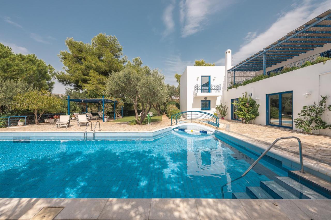 Summer Villa Pasiphae Private Pool - Bbq -Beach 2Min Sunion Exteriör bild