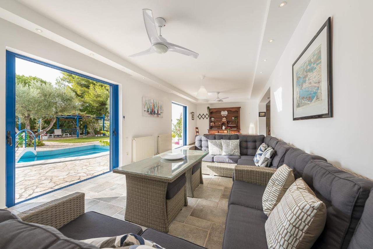 Summer Villa Pasiphae Private Pool - Bbq -Beach 2Min Sunion Exteriör bild